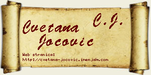 Cvetana Jocović vizit kartica